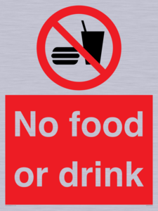 No food or drink